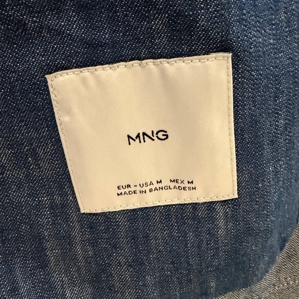 Mango Cotton-Linen Denim Chore Coat - Picture 3 of 4